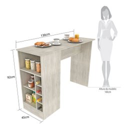 Cozinha Modulada Completa New 270Cm Balcão Tampo Bancada Ilha Nicho Forno/Micro MDP Legno - ClickLar - 5