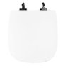 Assento Sanitário Poliéster para Louça Flex (deca) Super Luxo Cromado (reb. Oculto) Branco - 1