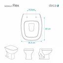 Ver imagem 5 de Assento Sanitário Poliéster para Louça Flex (deca) Super Luxo Cromado (reb. Oculto) Branco