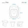 Assento Sanitário Poliéster para Louça Flex (deca) Super Luxo Cromado (reb. Oculto) Branco - 5