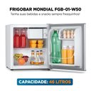 Ver imagem 2 de Frigobar Mondial 46l Porta Reversível Branco Fgb-01-w50 110v