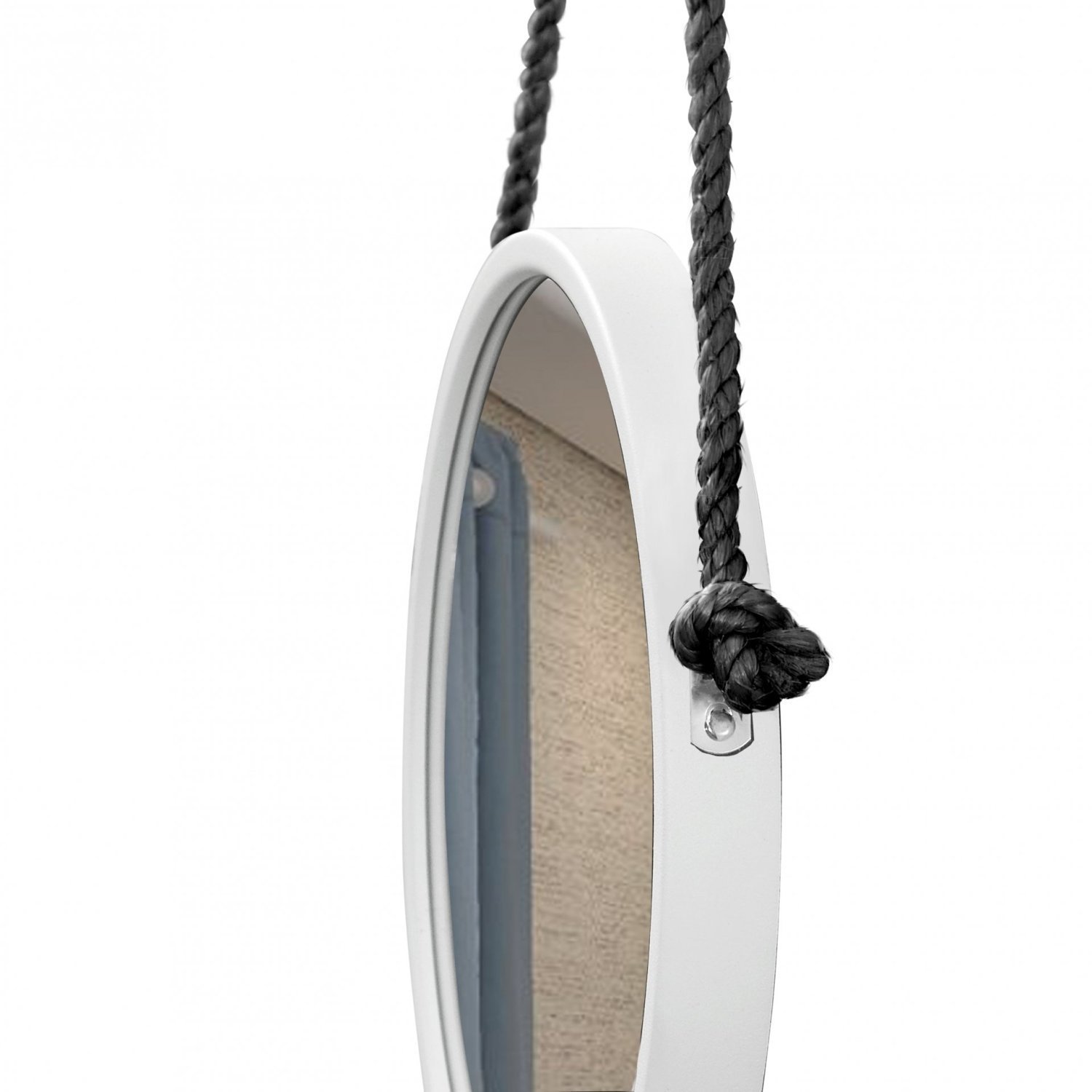 Espelho Decorativo Adnet Alça Corda Naval 50 cm Redondo - 2