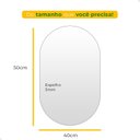 Ver imagem 3 de Espelho de Parede Orgânico Pílula com Led Frio Corpo Inteiro 40x50cm Banheiro Sala Quarto