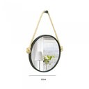 Ver imagem 4 de Espelho Decorativo Adnet Alça Sisal Natural Redondo