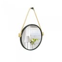 Ver imagem 1 de Espelho Decorativo Adnet Alça Sisal Natural Redondo