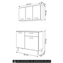 Ver imagem 4 de Armário Cozinha e Balcão 91cm Eris Freijó Uv/off Acetinado Z44 - Mpozenato
