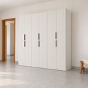 Ver imagem 1 de Guarda Roupa Casal Modulado Versa em MDF 6 Portas com 5 Cabideiros 3 Prateleiras 3 Gavetas