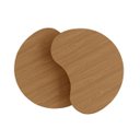 Ver imagem 4 de Kit 2 Mesas Laterais Sofá Sala Apoio Metal Dourado Moderna Gaia MDF Carvalho Hanover