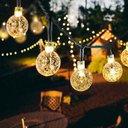Ver imagem 6 de Solar Pisca-pisca 50 Bolas Led Solar Natal Luz Branco Quente Decorshop