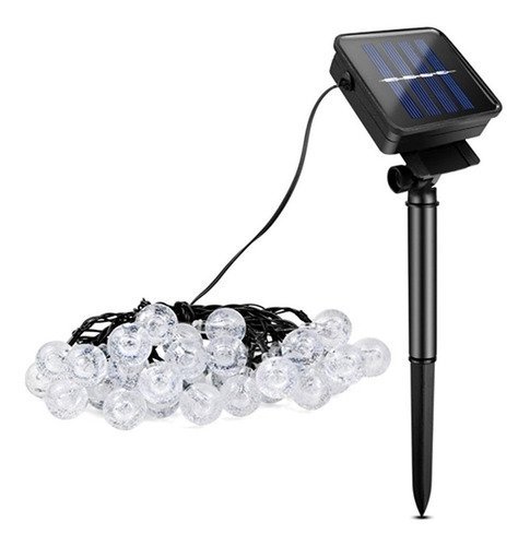 Solar Pisca-pisca 50 Bolas Led Solar Natal Luz Branco Quente Decorshop - 3