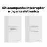 Conjunto 1 Interruptor Campainha + Cigarra Atria Branca Soprano Cj 1 Cigarra Eletr Bivolt 4x2 Br Atr - 3