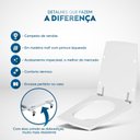 Ver imagem 4 de Assento Sanitário Tampa de Vaso Madeira Mdf Laqueado Nuage para Bacia Incepa 27cm - Cinza Claro