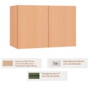 Ver imagem 2 de Armário Aéreo Geladeira 100% MDF 60 cm 2 Portas Lótus Carvalho