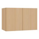 Ver imagem 1 de Armário Aéreo Geladeira 100% MDF 60 cm 2 Portas Lótus Carvalho