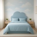 Ver imagem 3 de Cabeceira de Cama Box Estofada 90 Cm Solteiro Decoração Nuvem Boucle