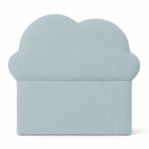 Cabeceira de Cama Box Estofada 90 Cm Solteiro Decoração Nuvem Boucle