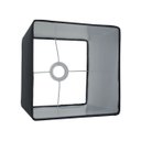 Ver imagem 4 de Cúpula de Abajur 20x20x20cm Quadrada Tecido Algodão Soquete Nacional Ref 42