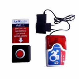Alarme Audiovisual Para Banheiro Pne /Pcd - Sem Fio - 1