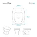 Ver imagem 3 de Tampa de Vaso Almofadado Soft Close Flex Branco para Bacia Deca