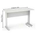 Ver imagem 2 de Mesa Reta 1,20x0,60 Cor Cinza sem Gavetas