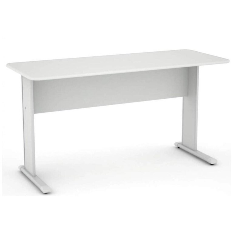 Mesa Reta 1,20x0,60 Cor Cinza sem Gavetas