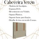 Ver imagem 3 de Cabeceira Solteiro 88 cm Veron Veludo Bege Soon