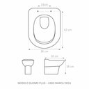 Ver imagem 2 de Assento Laqueado Duomo Plus Branco Tampa para Vaso Deca Mdf