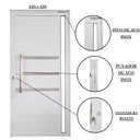 Ver imagem 5 de Porta Pivotante de Alumínio 210 X 120cm com Puxador, Friso e Vidro Veneza Esquadrias Bergamo