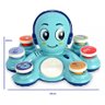 Brinquedo Educativo Polvo Musical com 6 Botões Luz + 20 Sons Cor Azul - 3