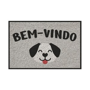 Capacho Vinílico Estampado Antiderrapante 60x40cm - Komeco Cachorro