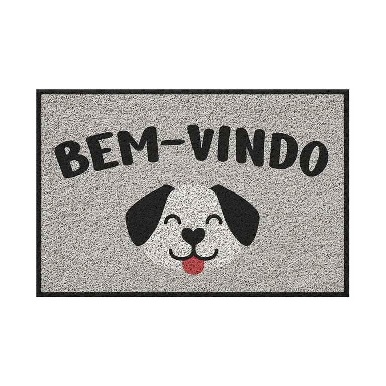 Capacho Vinílico Estampado Antiderrapante 60x40cm - Komeco Cachorro