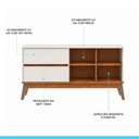 Ver imagem 4 de Rack para TV Dallas 2 Portas Menu Móveis Freijó/Off White