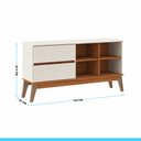 Ver imagem 3 de Rack para TV Dallas 2 Portas Menu Móveis Freijó/Off White