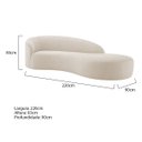 Ver imagem 3 de Divã Recamier Orgânico França 220cm Lado Direito Linho