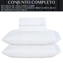 Ver imagem 5 de Conjunto Casal Queen Size Imperiale Algodão Toque Super Macio:branco