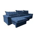 Ver imagem 7 de Sofá Retrátil e Reclinável 4,15m Cama inBox Big Fresh com SoftGel D40 Velupluma Azul