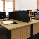 Ver imagem 5 de Painel Dividor de Mesa 110cm ME4183 Preto