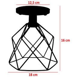 3 Lustres Teto Plafon Industrial Aramado Cálice Retrô Luminária Vintage Cobre Rose Gold Agp - 2