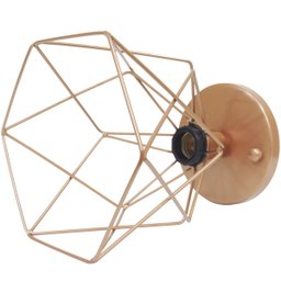 3 Lustres Teto Plafon Industrial Aramado Cálice Retrô Luminária Vintage Cobre Rose Gold Agp - 3