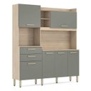 Ver imagem 2 de Armário de Cozinha 6 Portas 2 Gavetas Select Verde/Avena Touch/Menta