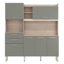 Ver imagem 7 de Armário de Cozinha 6 Portas 2 Gavetas Select Verde/Avena Touch/Menta