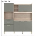 Ver imagem 4 de Armário de Cozinha 6 Portas 2 Gavetas Select Verde/Avena Touch/Menta