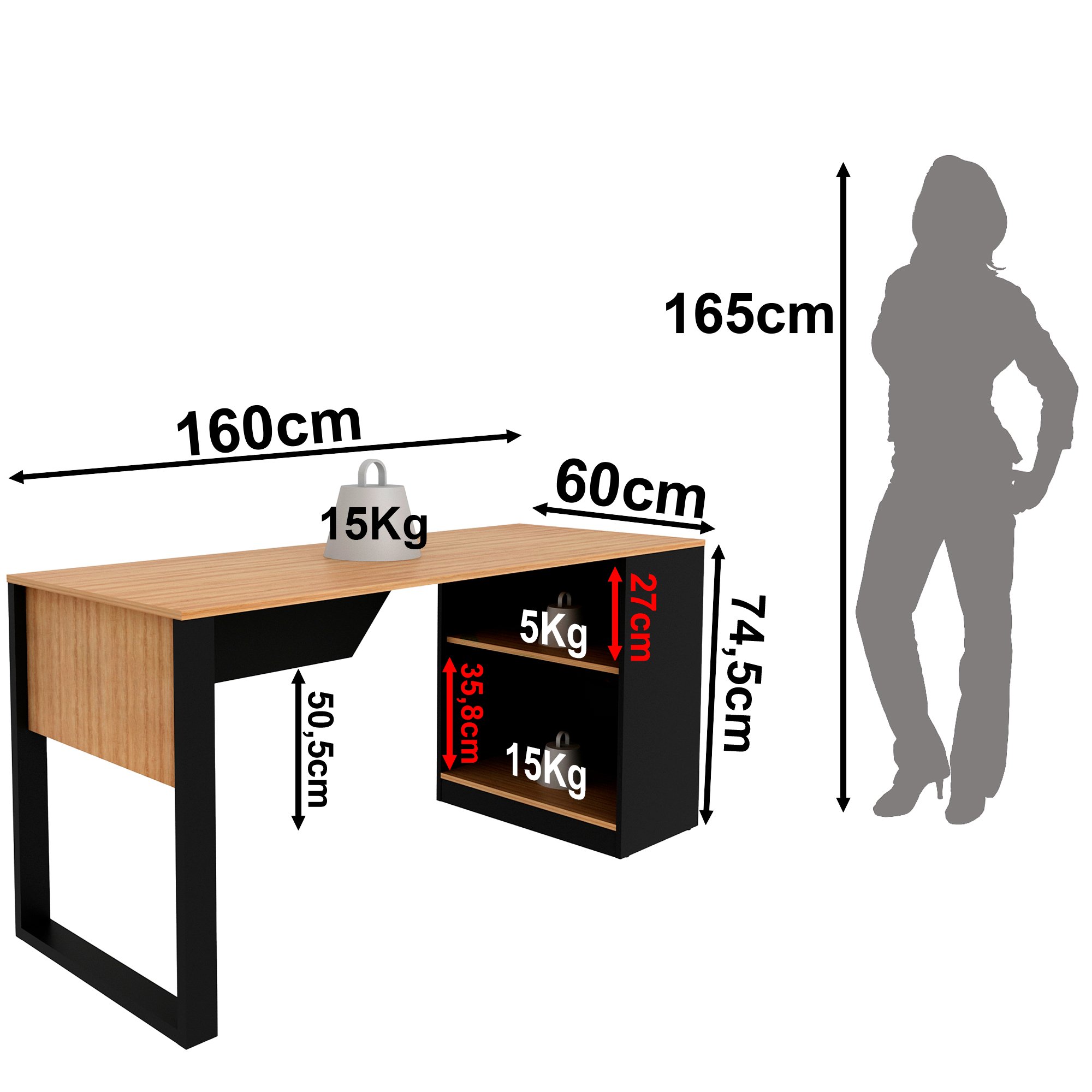 Mesa Para Escritório 160cm ME4182 - 7