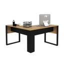 Ver imagem 4 de Escrivaninha Mesa Escritório em L ME4181 136CMX136CM 136cm Amêndoa e Preto Marrom