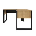 Ver imagem 6 de Escrivaninha Mesa Escritório em L ME4181 136CMX136CM 136cm Amêndoa e Preto Marrom