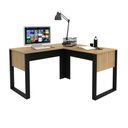Ver imagem 5 de Escrivaninha Mesa Escritório em L ME4181 136CMX136CM 136cm Amêndoa e Preto Marrom