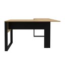 Ver imagem 7 de Escrivaninha Mesa Escritório em L ME4181 136CMX136CM 136cm Amêndoa e Preto Marrom