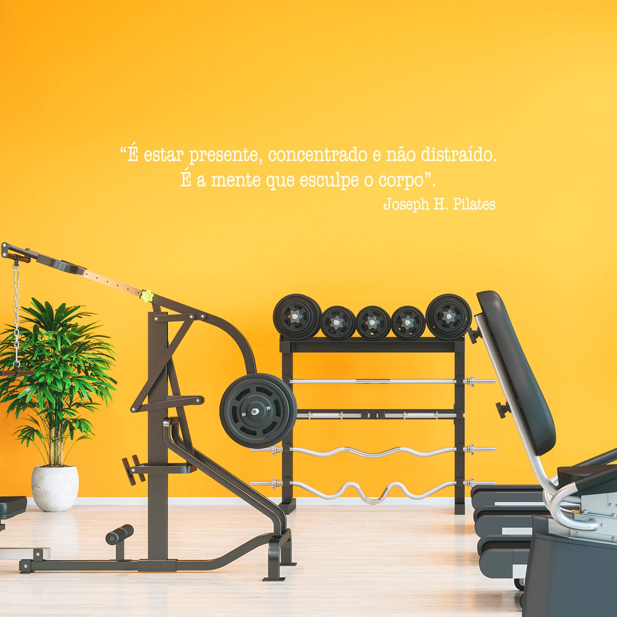 Adesivo Decorativo Frase É a Mente que Esculpe o Corpo Joseph Pilates Fisioterapeuta Kanto Store Ade - 3