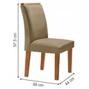 Ver imagem 4 de Mesa de Jantar 6 Lugares Nápoles/Luísa com Vidro Cinamomo/Off White/Marrom Claro - Cel Móveis