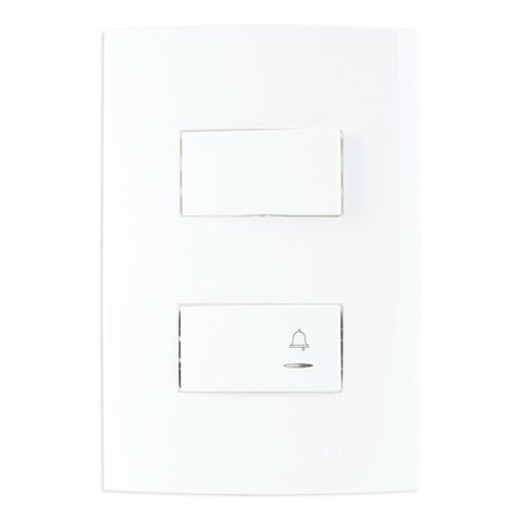 Linha B3 Conjunto 4×2 Interruptor Simples Moderno 10a 250v + Campainha Excelente Acabamento
